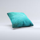Grunge Green Textured Surface Ink-Fuzed Decorative Throw Pillow