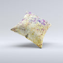 The Grungy Abstract Purple Mosaic ink-Fuzed Decorative Throw Pillow