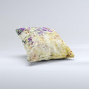 The Grungy Abstract Purple Mosaic ink-Fuzed Decorative Throw Pillow
