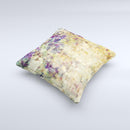 The Grungy Abstract Purple Mosaic ink-Fuzed Decorative Throw Pillow