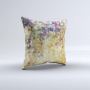 The Grungy Abstract Purple Mosaic ink-Fuzed Decorative Throw Pillow