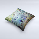 Grungy Dark Black Branch Pattern Ink-Fuzed Decorative Throw Pillow