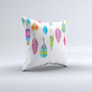 The Hanging Feathers ink-Fuzed Decorative Throw Pillow