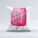 The Hello Summer Popcicle ink-Fuzed Decorative Throw Pillow