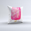 The Hello Summer Popcicle ink-Fuzed Decorative Throw Pillow