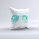 The Hello Summer Sunglasses ink-Fuzed Decorative Throw Pillow