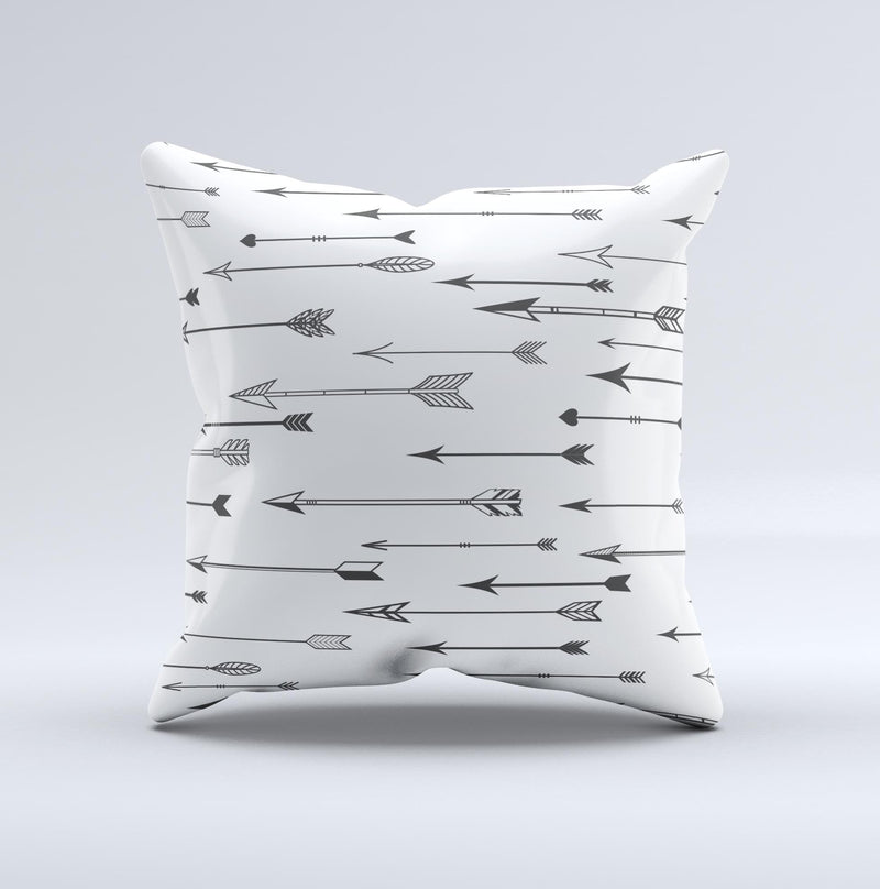 The Hipster Arrow Pattern ink-Fuzed Decorative Throw Pillow