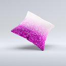 Hot Pink & Silver Glimmer Fade  Ink-Fuzed Decorative Throw Pillow