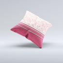Hot Pink Swirly Pattern with Polka Dots Ink-Fuzed Decorative Throw Pillow