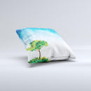 The Individual Tree Splatter ink-Fuzed Decorative Throw Pillow