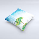The Individual Tree Splatter ink-Fuzed Decorative Throw Pillow