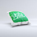 The Just Start Green Paint ink-Fuzed Decorative Throw Pillow