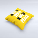 Know Jesus Know Peace - White and Black Over Orange  Ink-Fuzed Decorative Throw Pillow