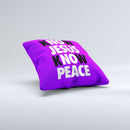 Know Jesus Know Peace - White and Black Over Purple  Ink-Fuzed Decorative Throw Pillow