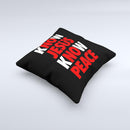 Know Jesus Know Peace - White and Red Over Black  Ink-Fuzed Decorative Throw Pillow