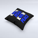 Know Jesus Know Peace - White and Royal Blue Over Black  Ink-Fuzed Decorative Throw Pillow