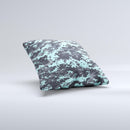 Light Blue and Gray Digital Camouflage  Ink-Fuzed Decorative Throw Pillow