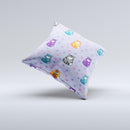 Light Purple Fat Cats Ink-Fuzed Decorative Throw Pillow