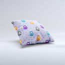 Light Purple Fat Cats Ink-Fuzed Decorative Throw Pillow