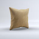 Light Tan Leather  Ink-Fuzed Decorative Throw Pillow
