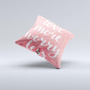 The Love More Worry Less ink-Fuzed Decorative Throw Pillow