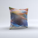 Multicolored Slate  Ink-Fuzed Decorative Throw Pillow