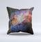 Multicolored Space Explosion  Ink-Fuzed Decorative Throw Pillow