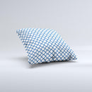 Navy & White Seamless Morocan Pattern V2  Ink-Fuzed Decorative Throw Pillow