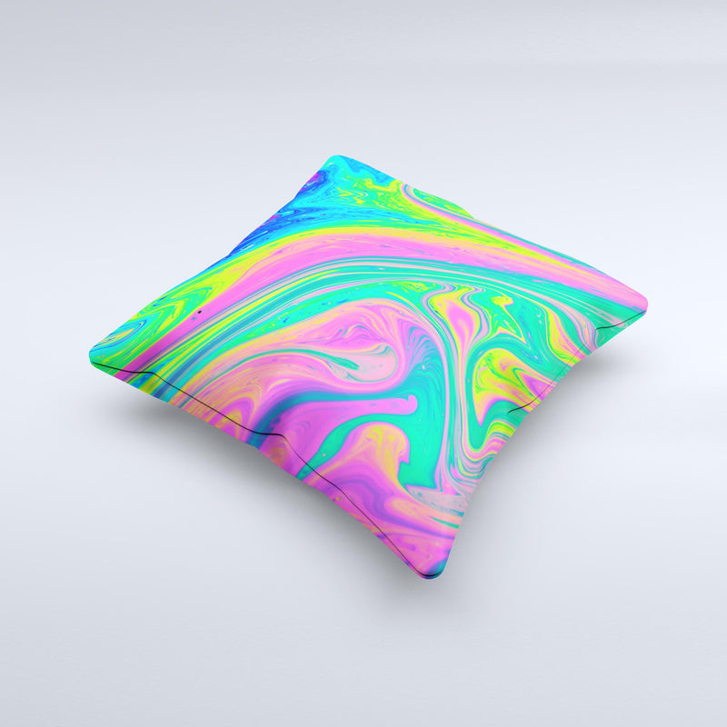 Neon Color Fushion V3  Ink-Fuzed Decorative Throw Pillow