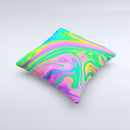 Neon Color Fushion V4  Ink-Fuzed Decorative Throw Pillow