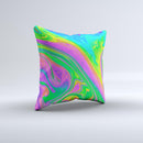 Neon Color Fushion V4  Ink-Fuzed Decorative Throw Pillow
