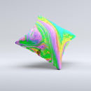 Neon Color Fushion V5  Ink-Fuzed Decorative Throw Pillow