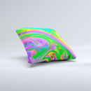 Neon Color Fushion V5  Ink-Fuzed Decorative Throw Pillow