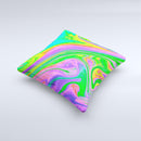 Neon Color Fushion V5  Ink-Fuzed Decorative Throw Pillow