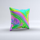 Neon Color Fushion V5  Ink-Fuzed Decorative Throw Pillow
