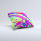 Neon Color Fusion V11  Ink-Fuzed Decorative Throw Pillow