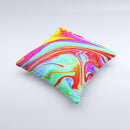 Neon Color Fusion V7  Ink-Fuzed Decorative Throw Pillow