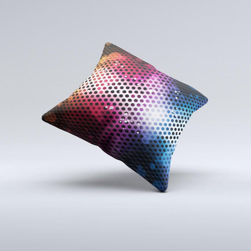 Neon Glowing Grill Mesh  Ink-Fuzed Decorative Throw Pillow