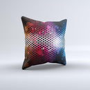 Neon Glowing Grill Mesh  Ink-Fuzed Decorative Throw Pillow