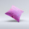Neon Pink Dyed Wood Grain Ink-Fuzed Decorative Throw Pillow