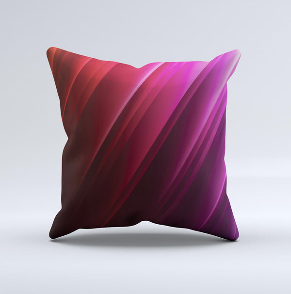 Neon Slanted HD Strands  Ink-Fuzed Decorative Throw Pillow