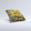 Orange and Gray Digital Camouflage  Ink-Fuzed Decorative Throw Pillow