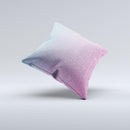 OverLock Pink to Blue Swirls  Ink-Fuzed Decorative Throw Pillow
