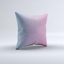 OverLock Pink to Blue Swirls  Ink-Fuzed Decorative Throw Pillow
