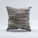 Overlapping Aged Planks  Ink-Fuzed Decorative Throw Pillow