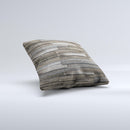 Overlapping Aged Planks  Ink-Fuzed Decorative Throw Pillow