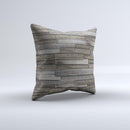 Overlapping Aged Planks  Ink-Fuzed Decorative Throw Pillow