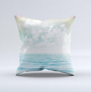 Paradise Vintage Waves  Ink-Fuzed Decorative Throw Pillow