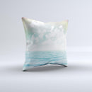 Paradise Vintage Waves  Ink-Fuzed Decorative Throw Pillow