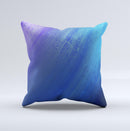 Pastel Blue Surface Ink-Fuzed Decorative Throw Pillow